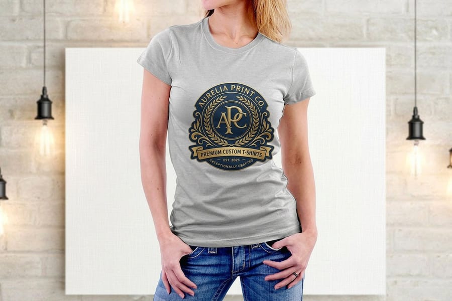 Premium blank t-shirt ready for custom printing at 4OVER4