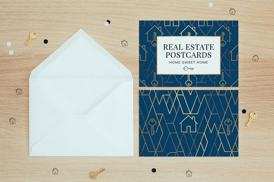 Just listed real estate postcards printed by 4OVER4 with property photography on the front