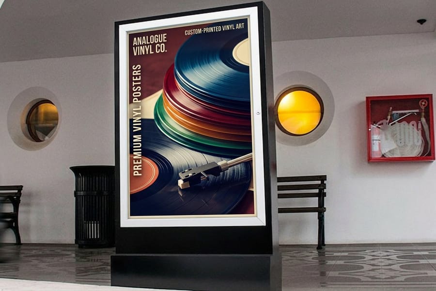 Premium vinyl poster photographed by a verified 4OVER4.COM buyer