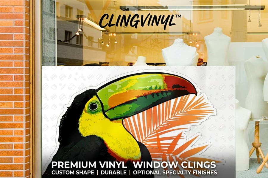Vinyl window cling order ready to ship, from 4OVER4