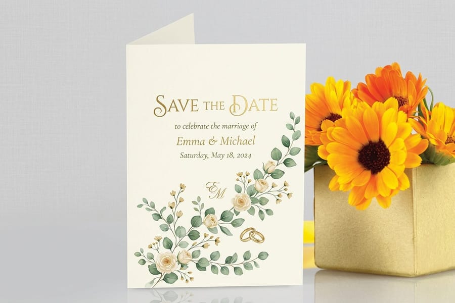 Wedding greeting cards printed by 4OVER4