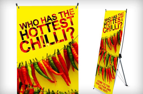 Retractable banner stand display printed in-house at 4OVER4