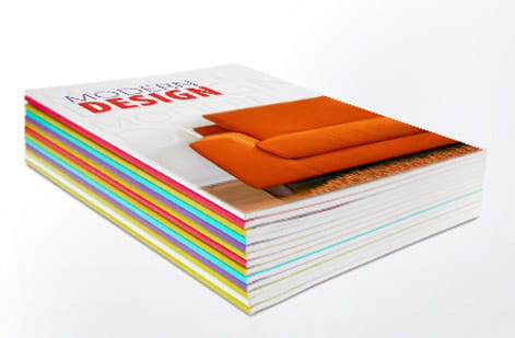 Premium booklets printed by 4OVER4 with clean edges under a tight shrink-wrap seal