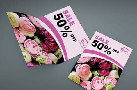 Print-ready flyer artwork prepared for gloss cover printing at 4OVER4