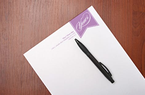 Custom professional letterhead printed by 4OVER4