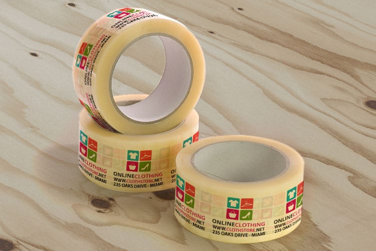 Flat packaging layout with fold and cut lines, printed by 4OVER4