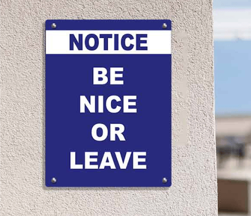 Well-finished rigid sign with clean edges from 4OVER4