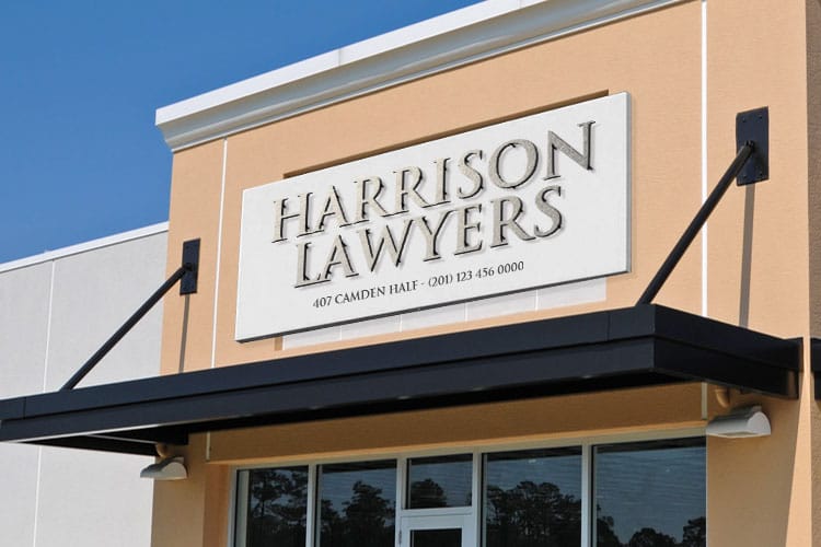 Custom sign printed by 4OVER4.COM