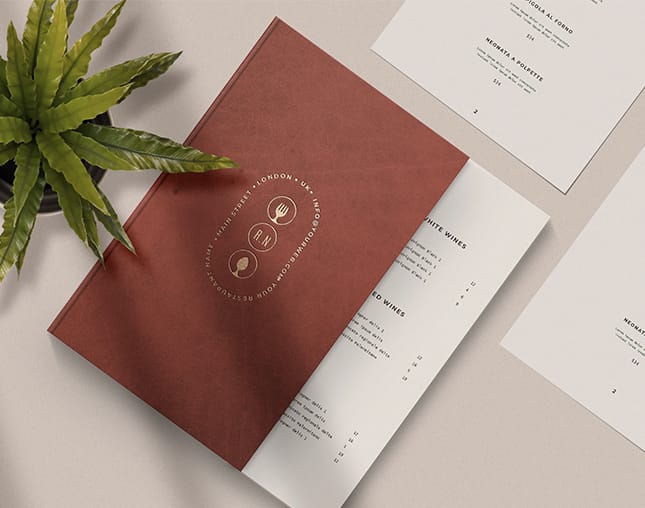 Menus design templates