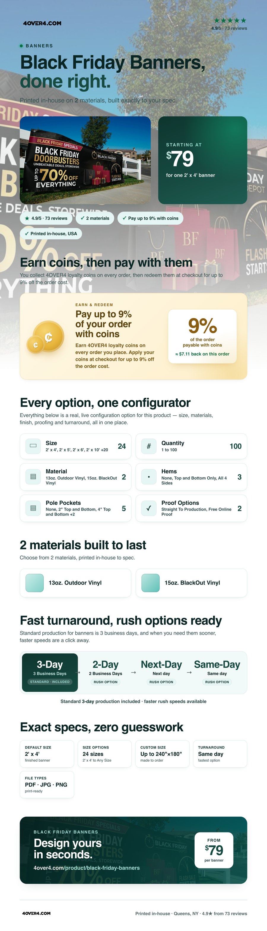 Black Friday Banners pricing infographic