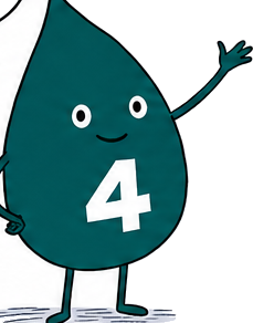 Wally, the 4OVER4 mascot