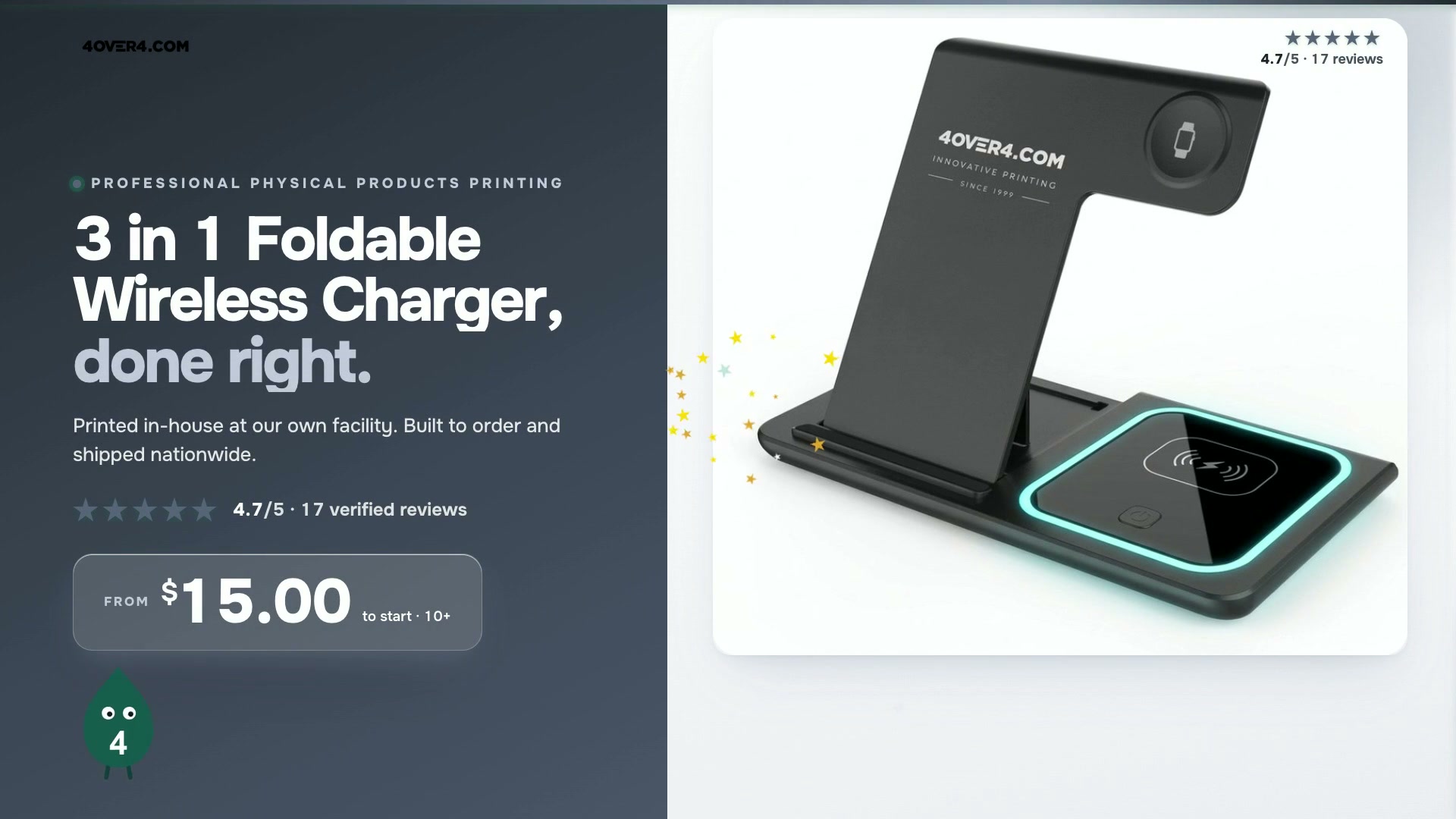 3 in 1 Foldable Wireless Charger product video