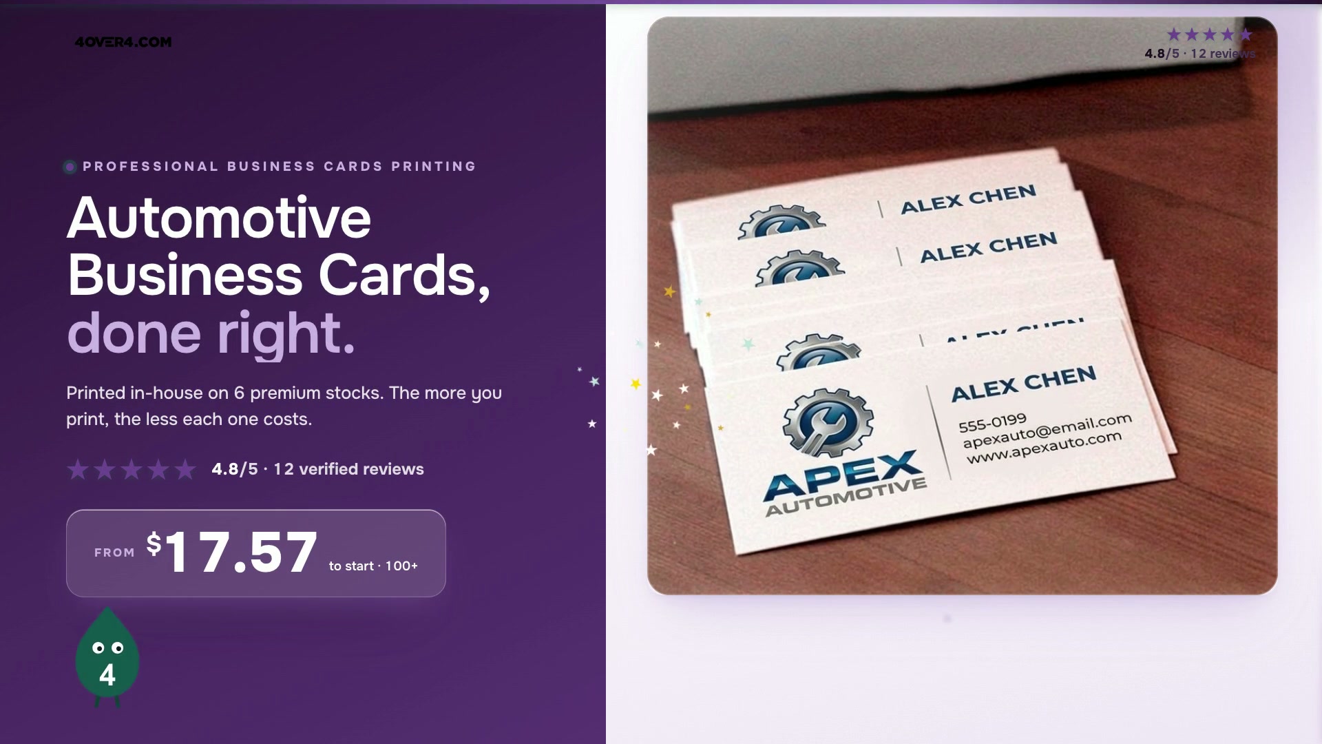 Automotive Business Cards product video