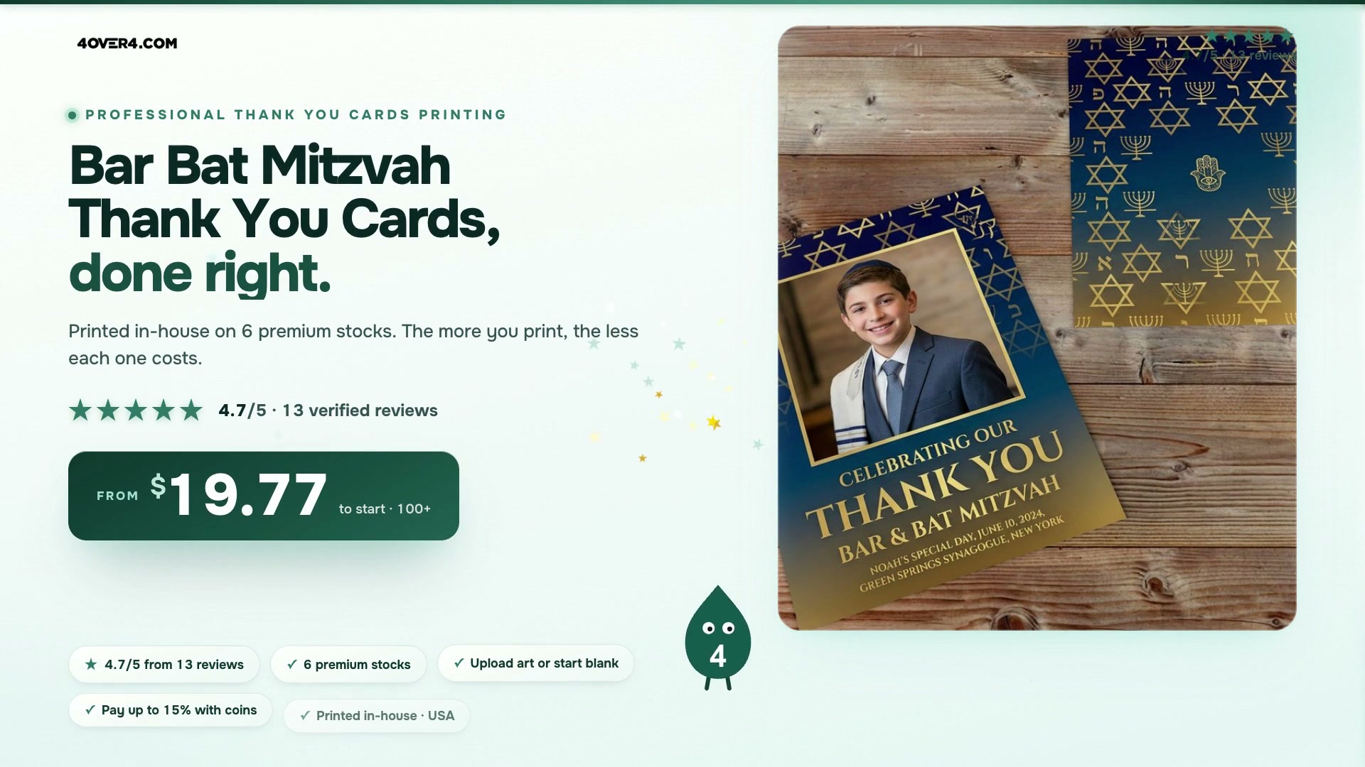 Bar Bat Mitzvah Thank You Cards product video
