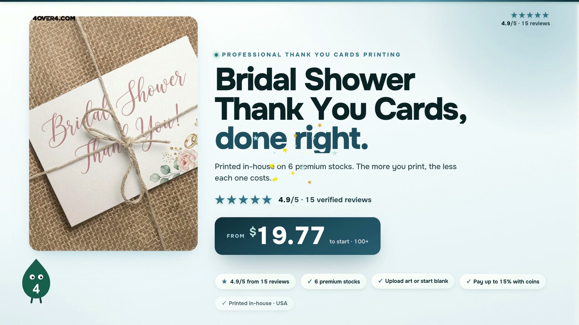 Bridal Shower Thank You Cards product video