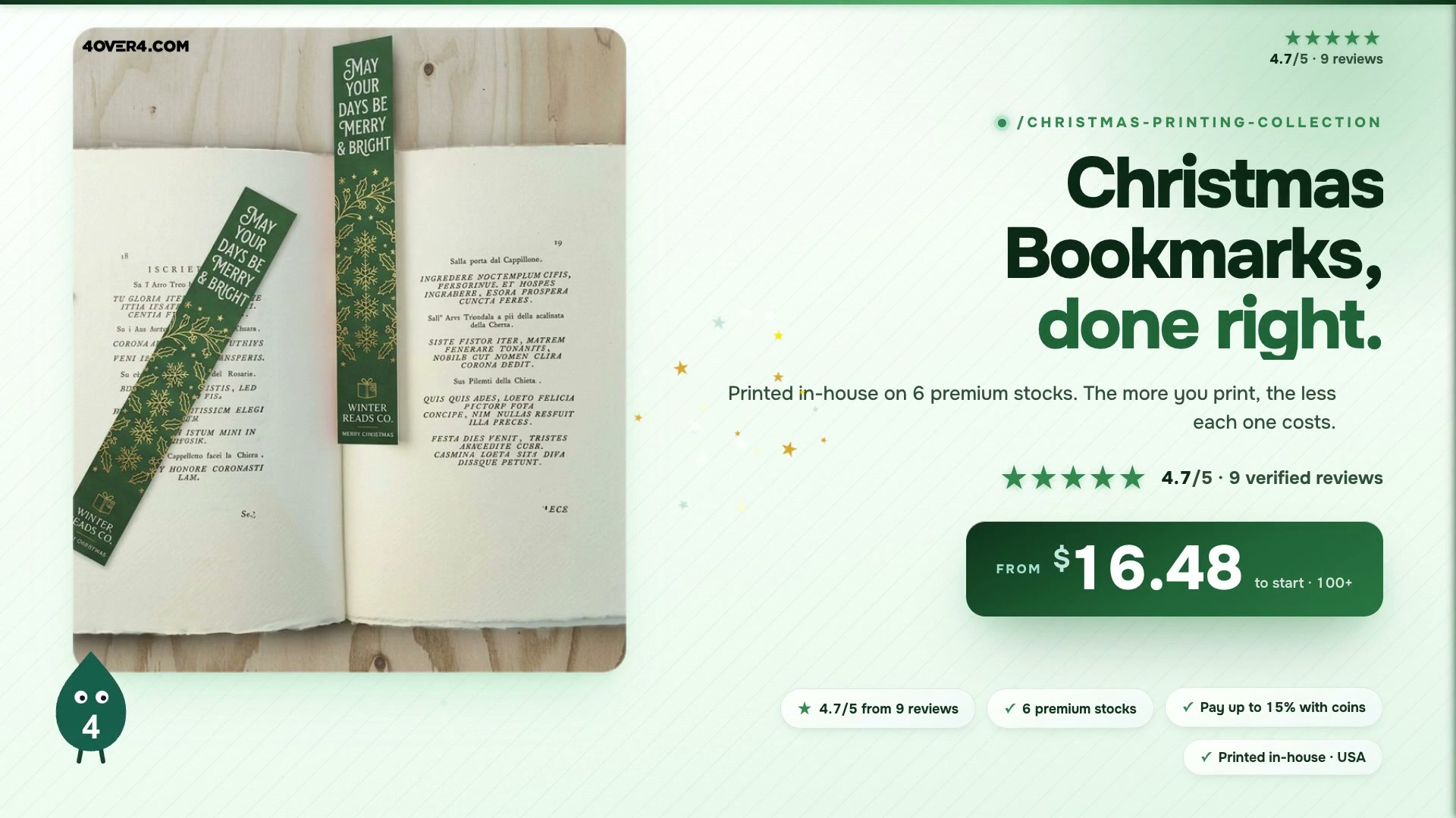 Christmas Bookmarks product video