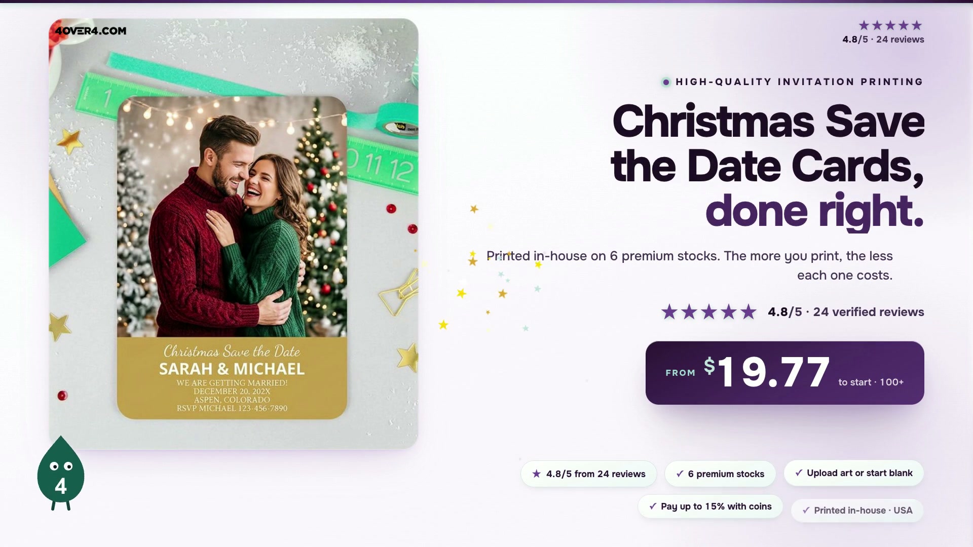 Christmas Save the Date Cards product video