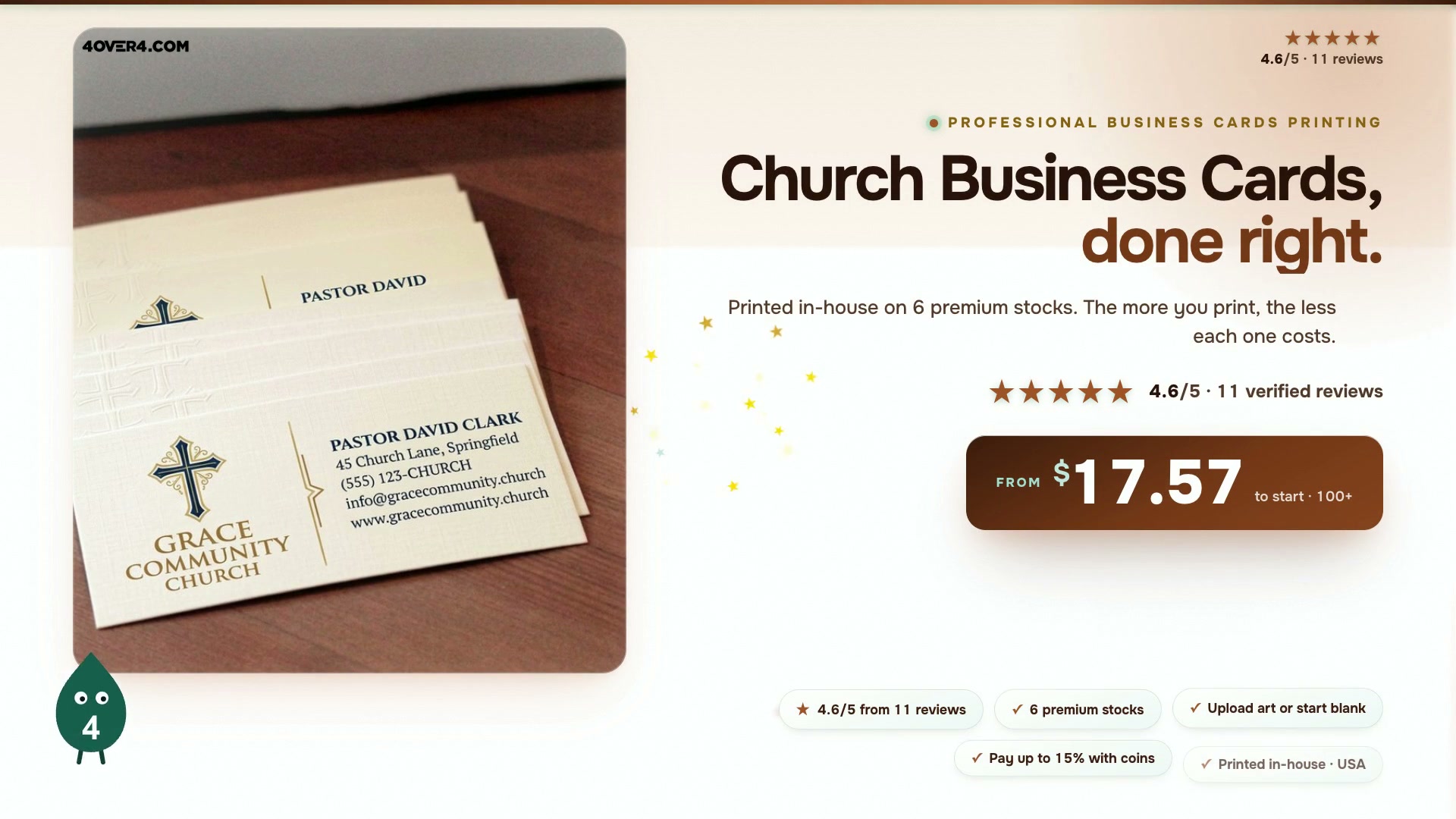 Church Business Cards product video