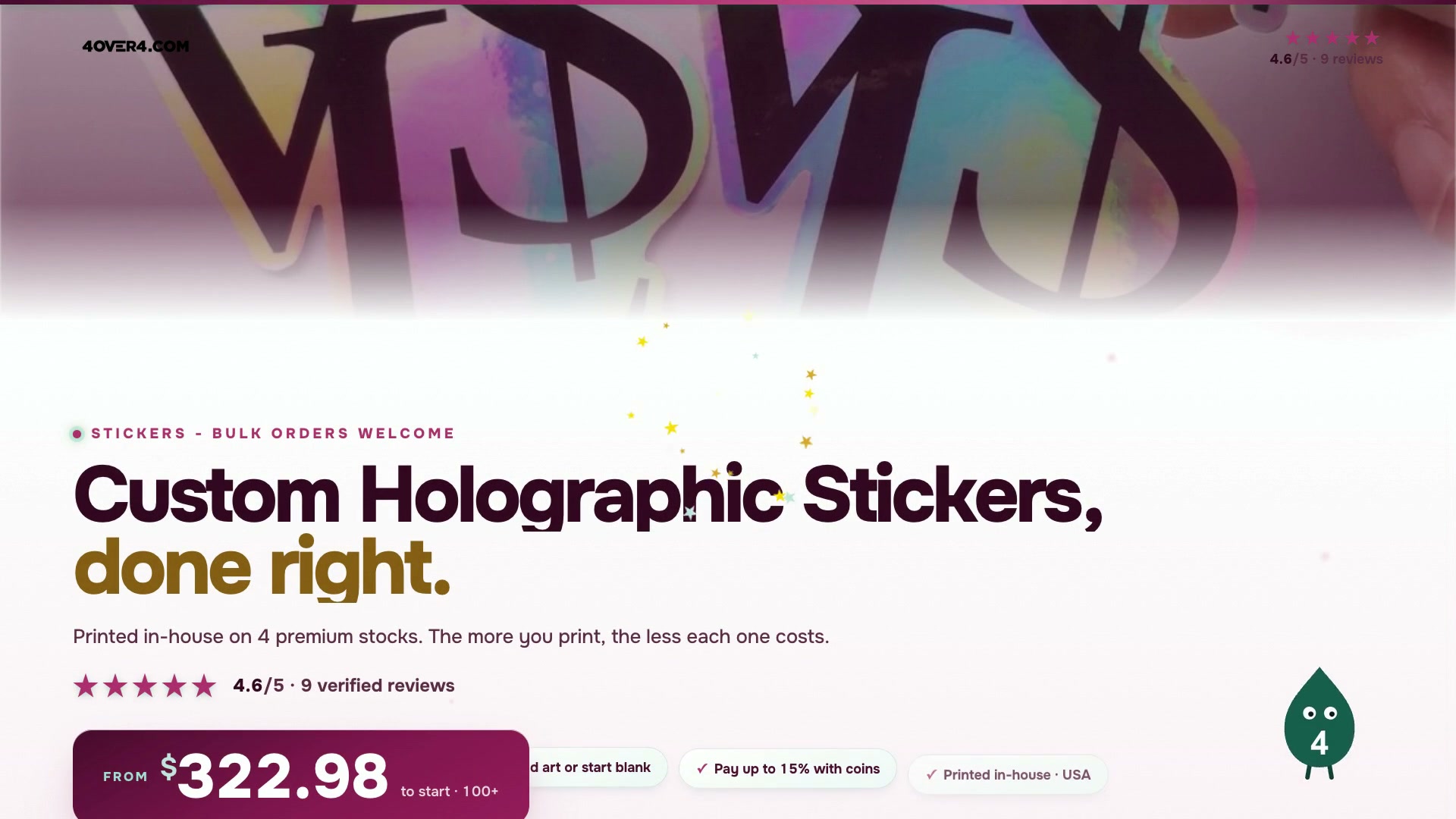 Custom Holographic Stickers product video