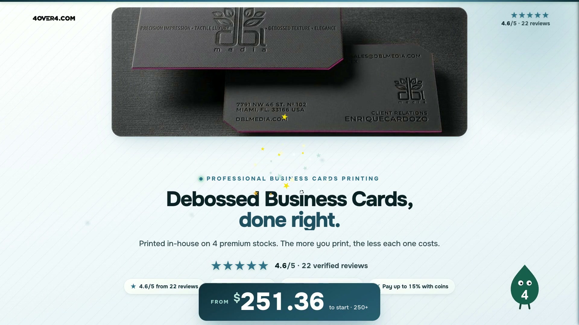 Debossed Business Cards product video