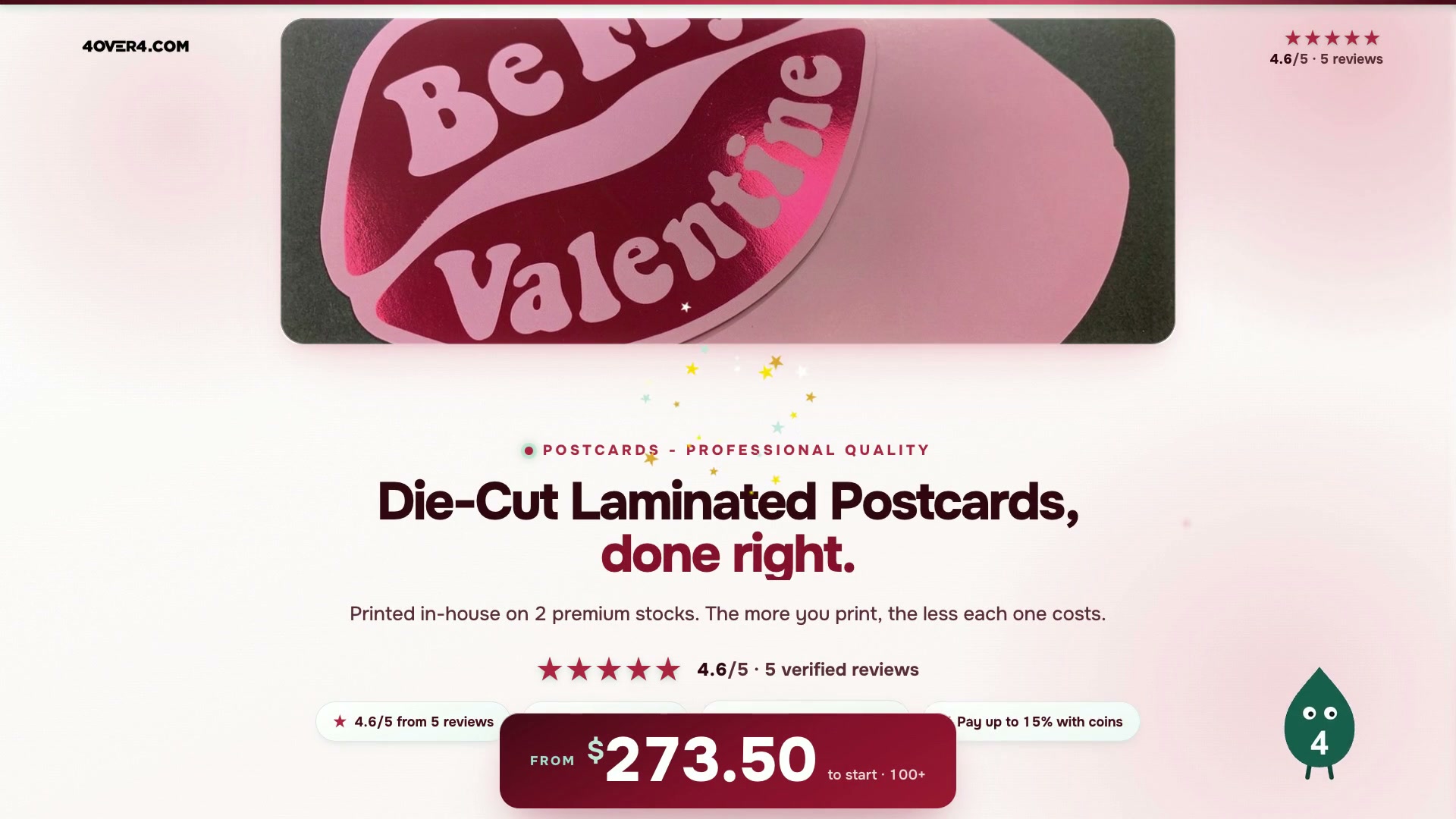 Die-Cut Laminated Postcards product video