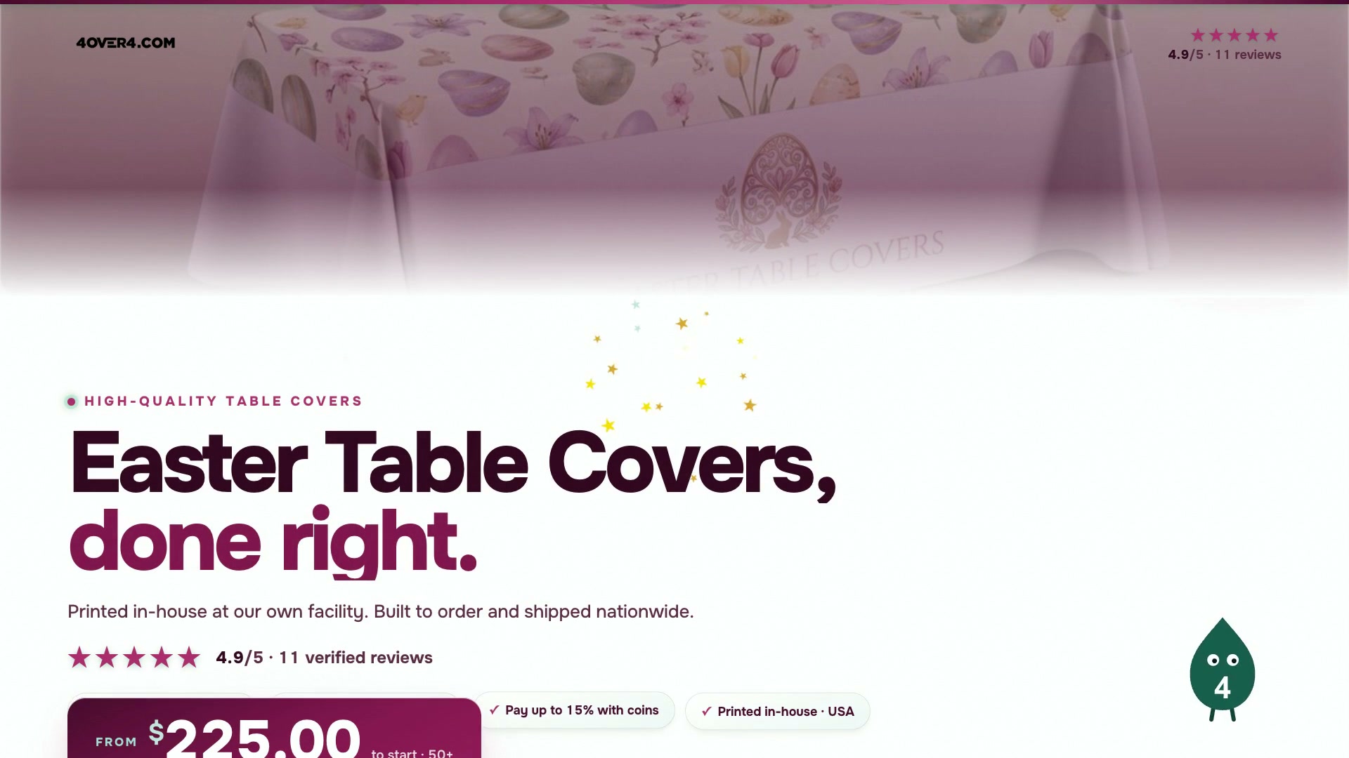 Easter Table Covers product video