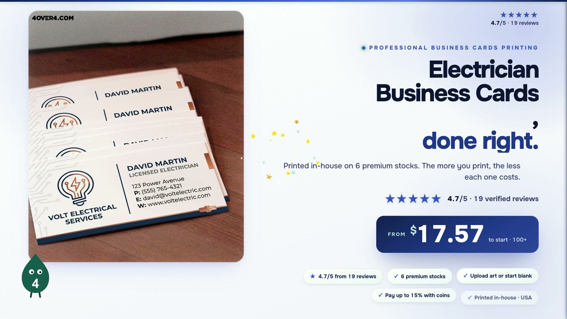 Electrician Business Cards product video