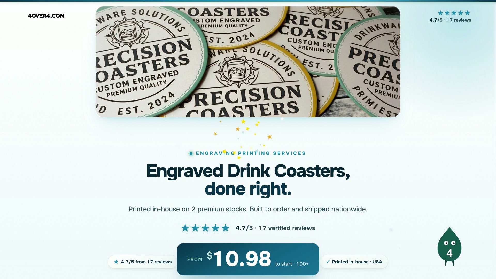Engraved Drink Coasters product video