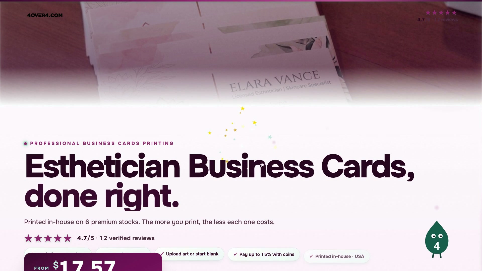Esthetician Business Cards product video