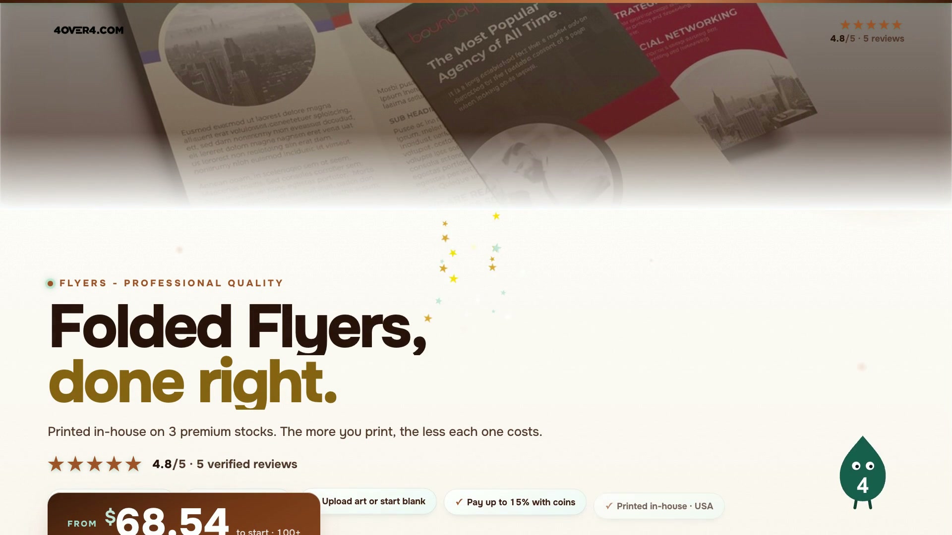 Folded Flyers product video