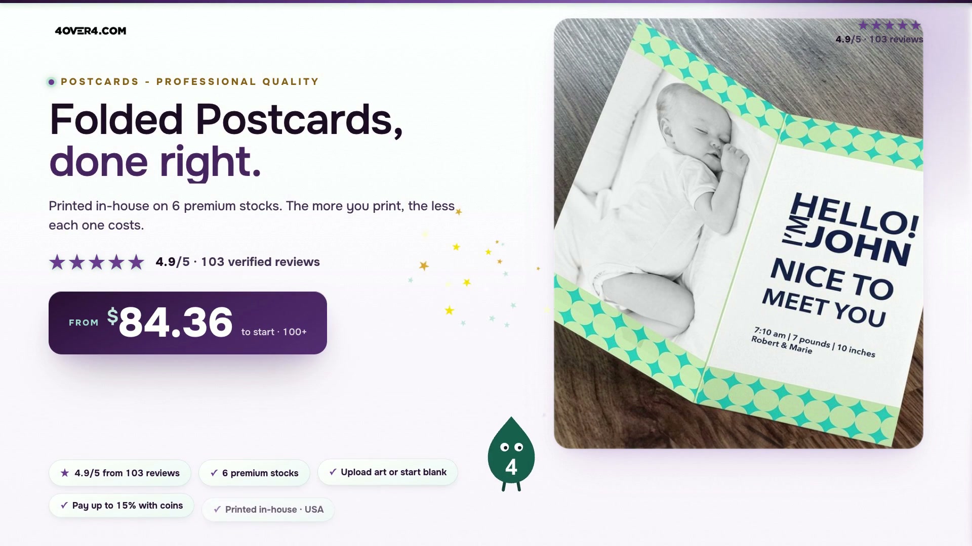 Folded Postcards product video