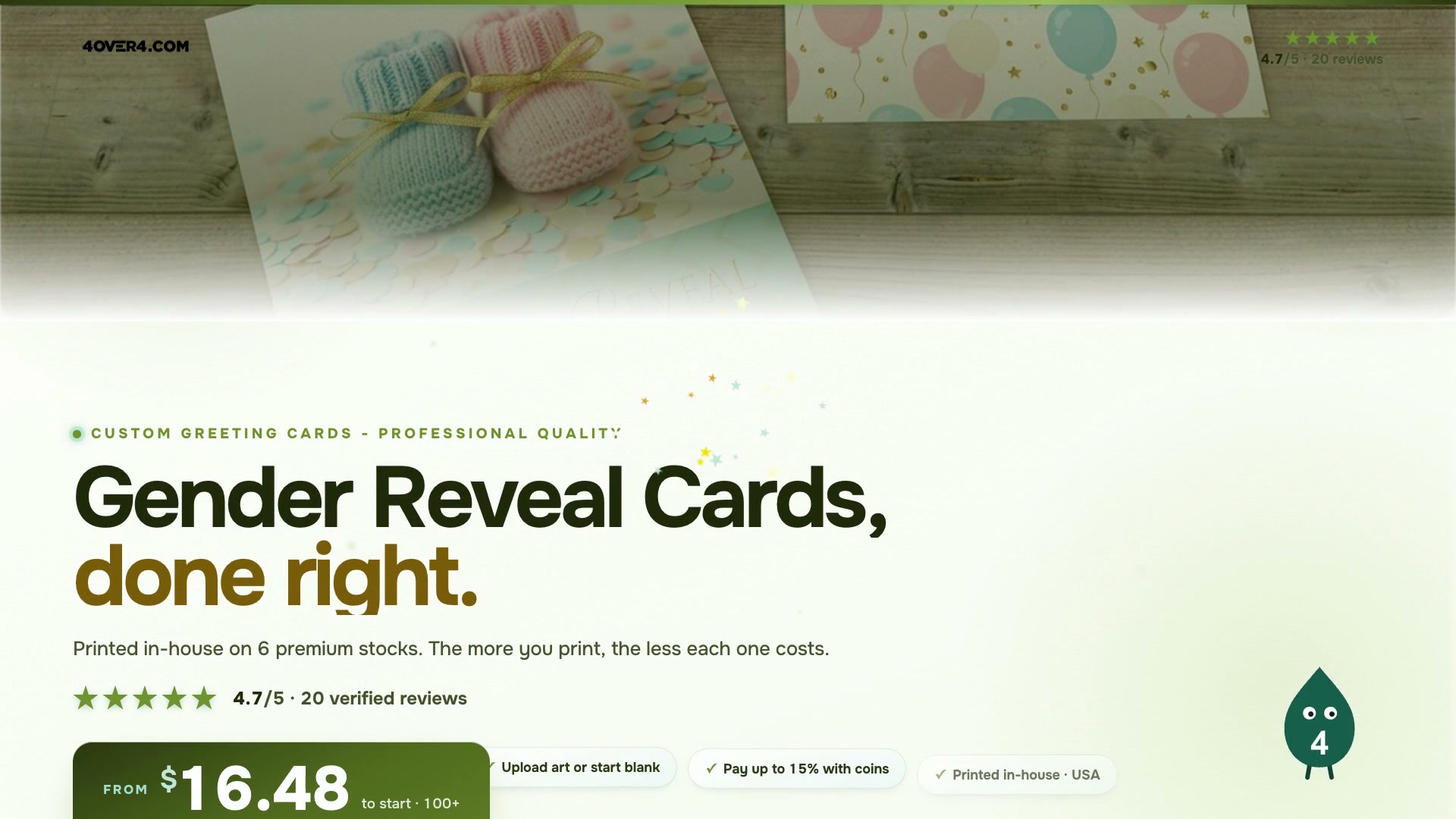 Gender Reveal Cards product video