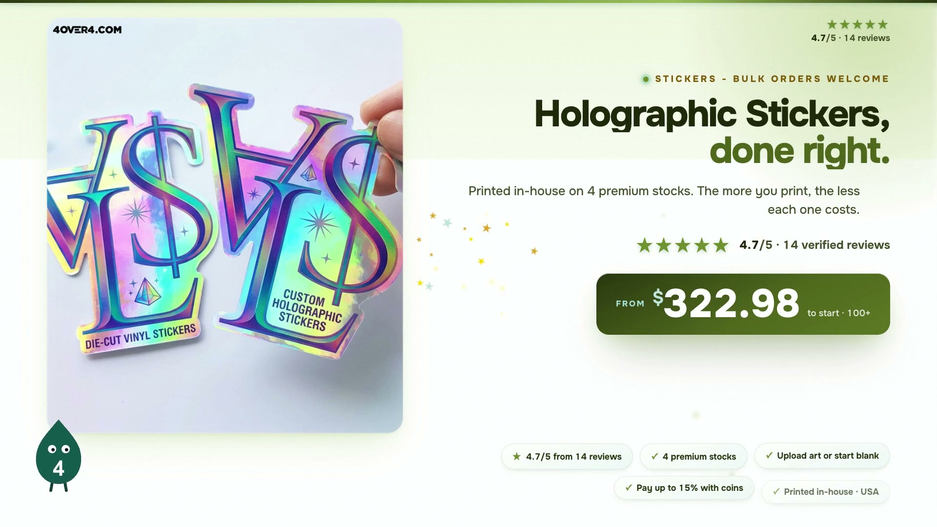 Holographic Stickers product video