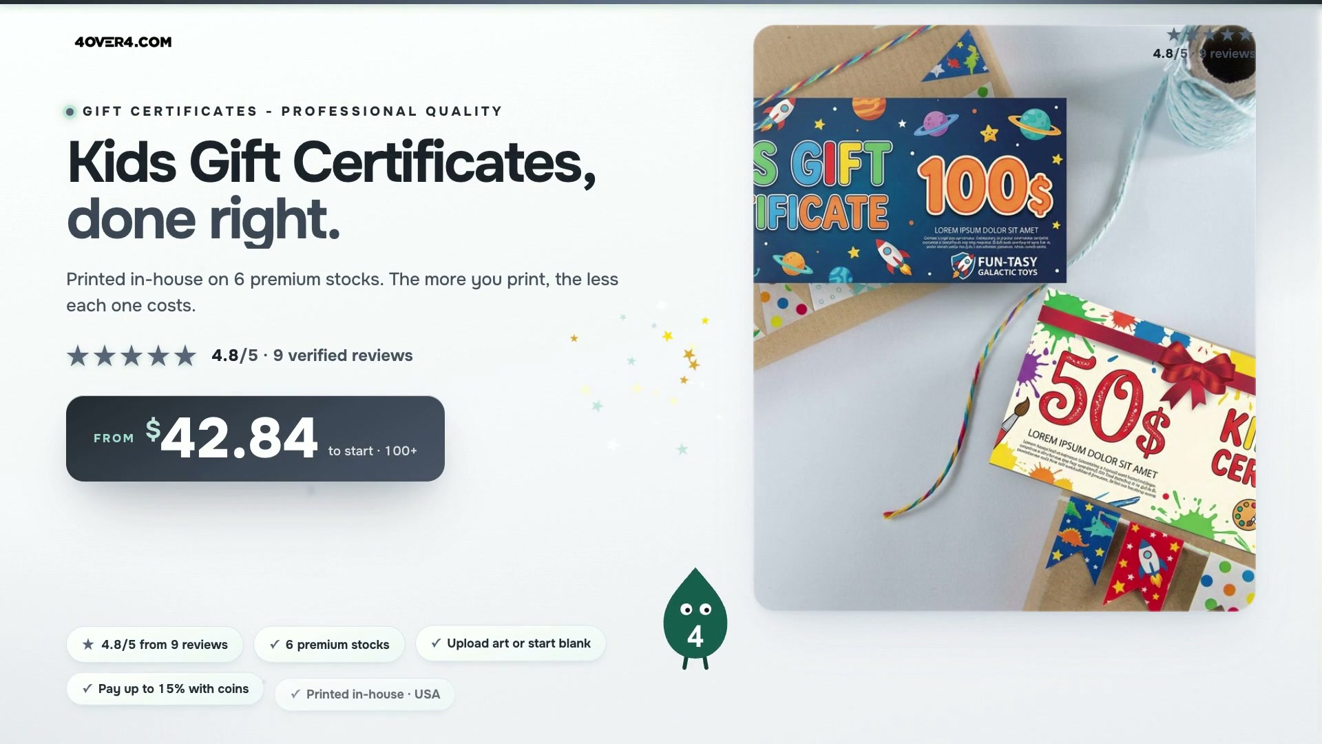 Kids Gift Certificates product video