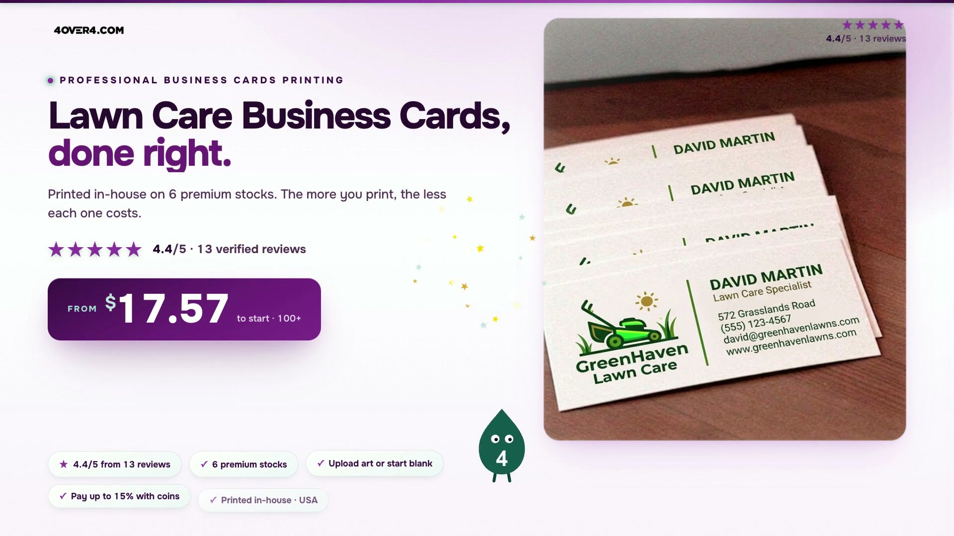 Lawn Care Business Cards product video