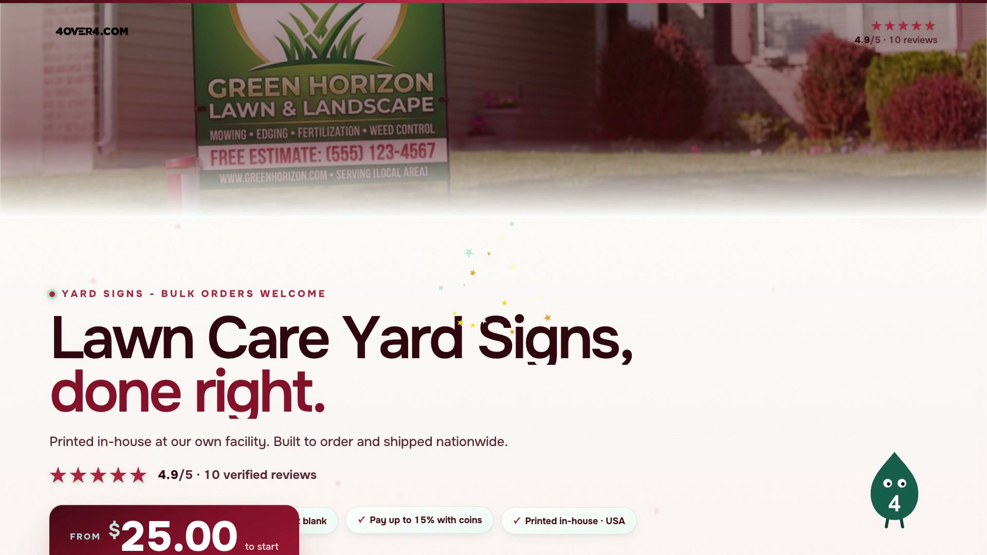 Lawn Care Yard Signs product video