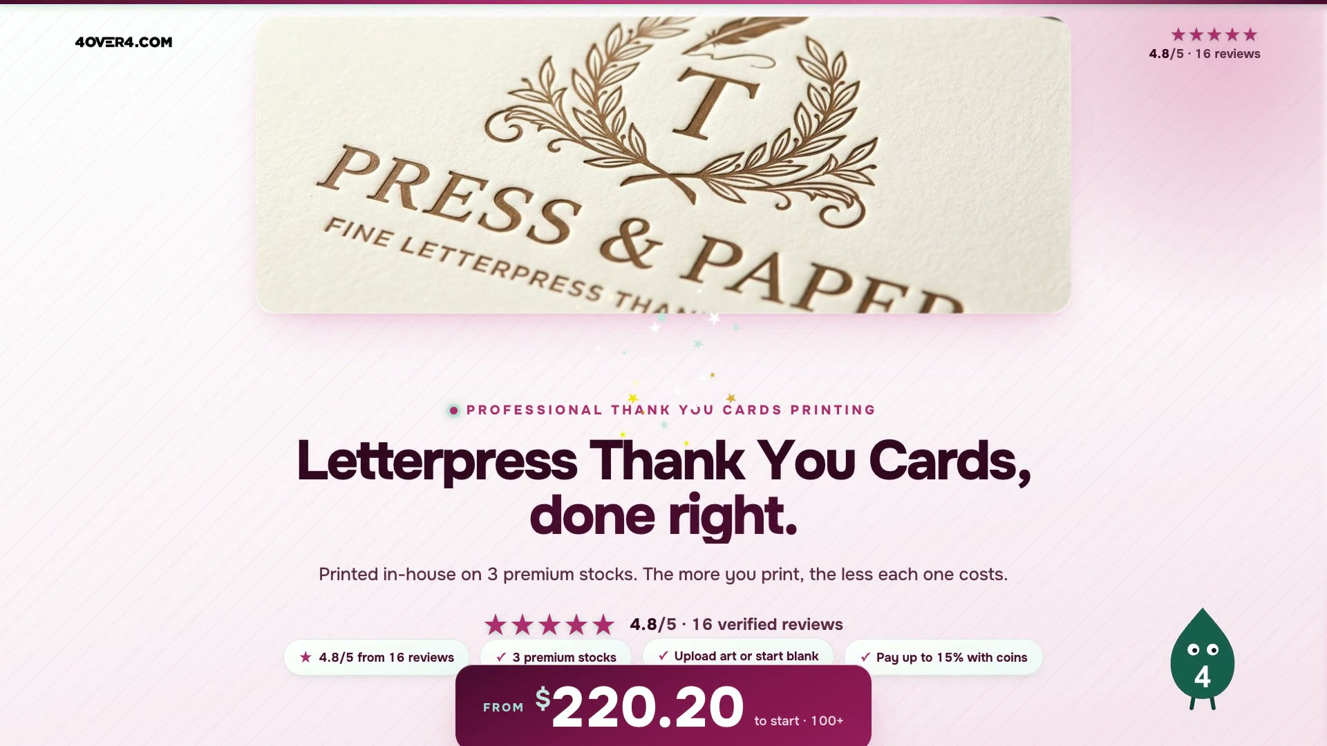 Letterpress Thank You Cards product video