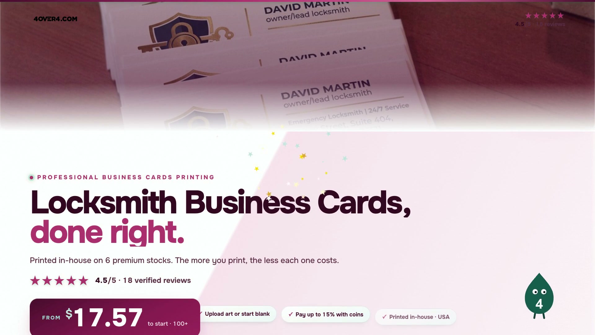 Locksmith Business Cards product video