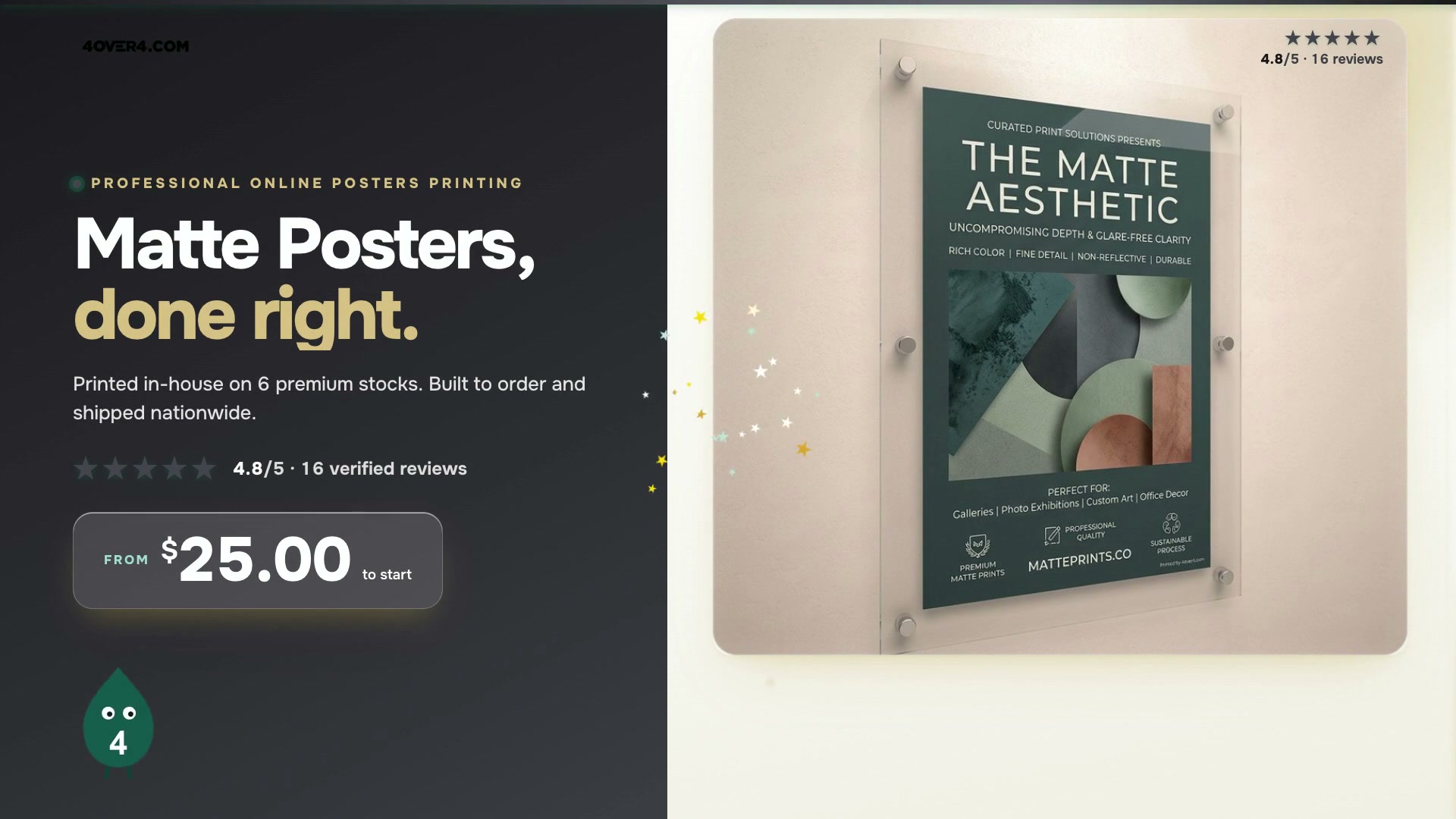 Matte Posters product video