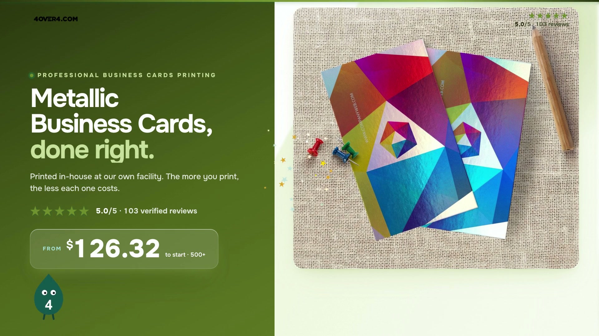 Metallic Business Cards product video