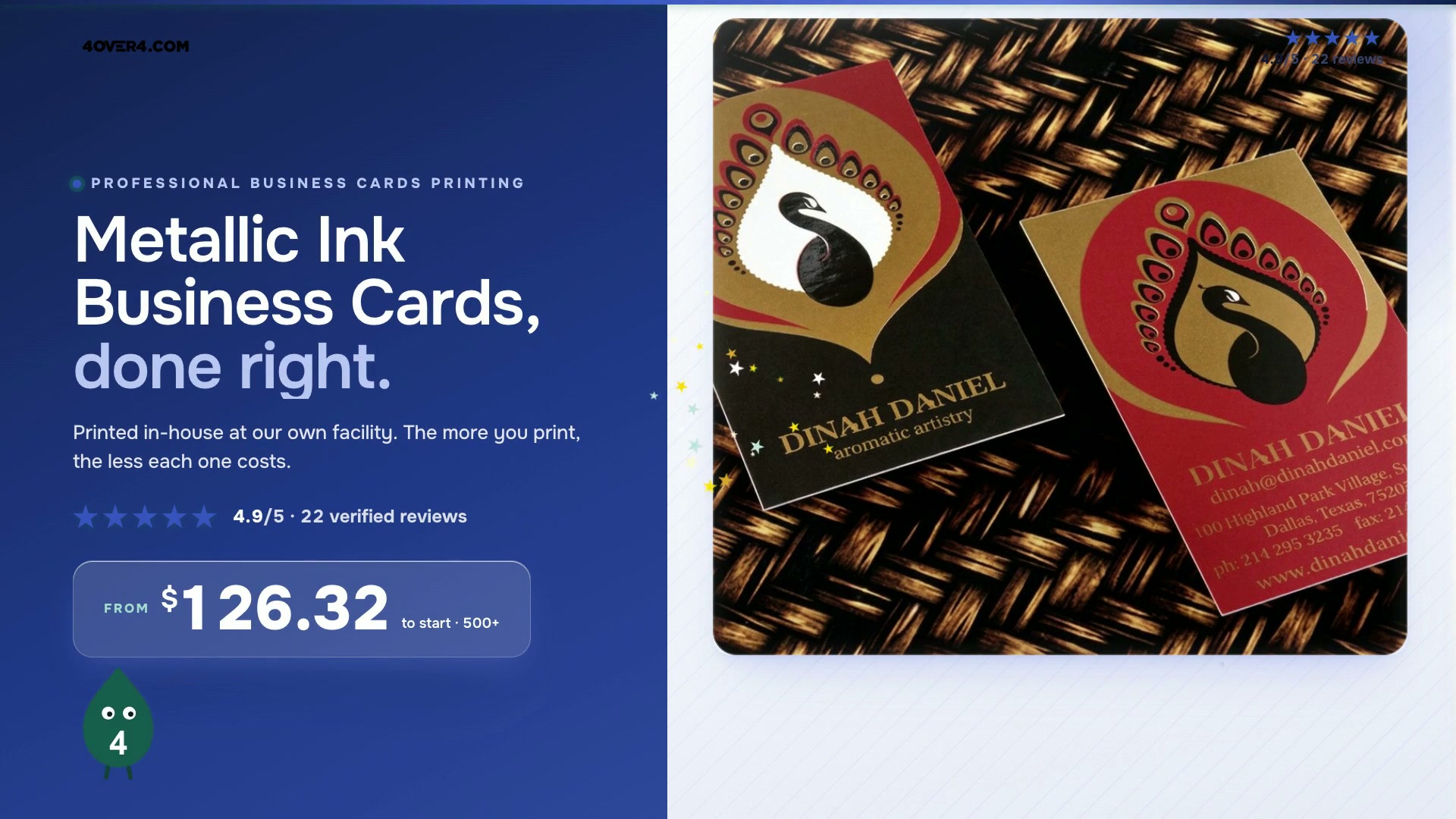 Metallic Ink Business Cards product video