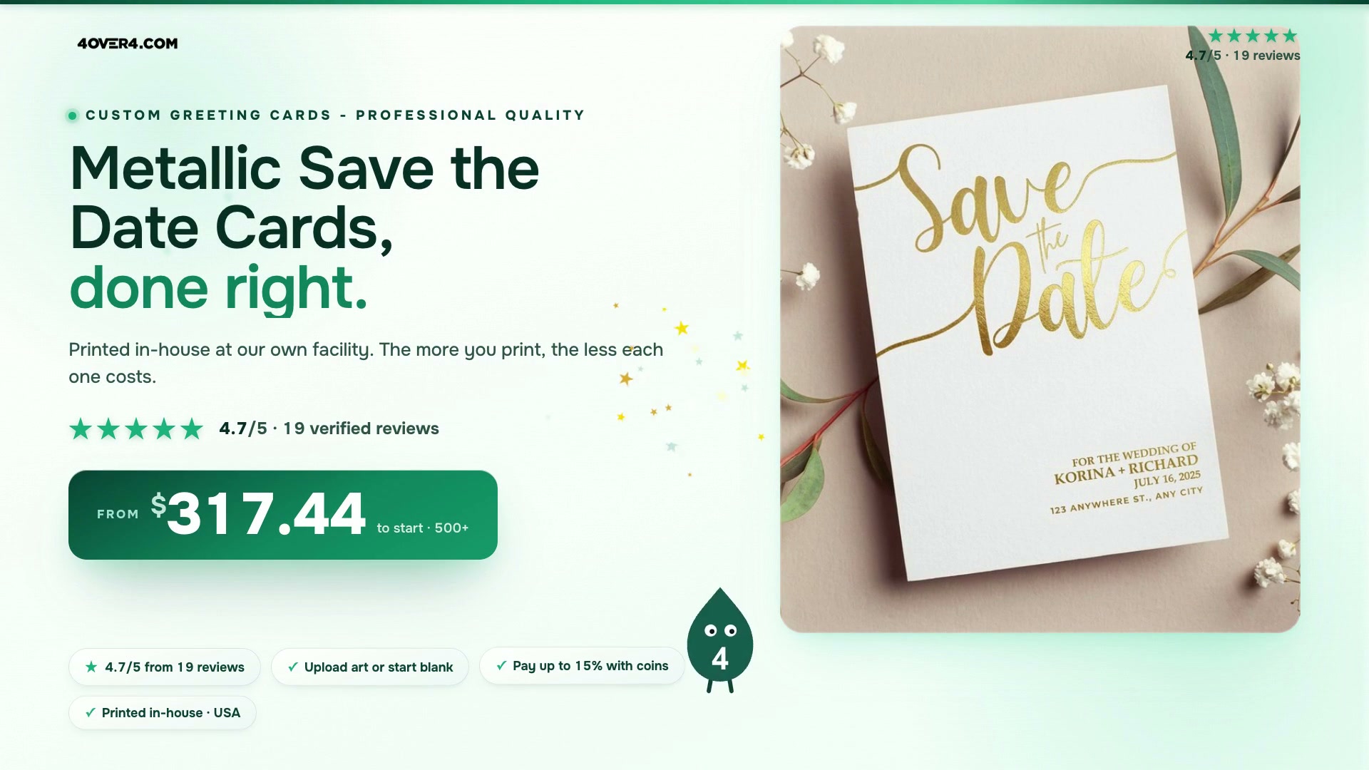 Metallic Save the Date Cards product video