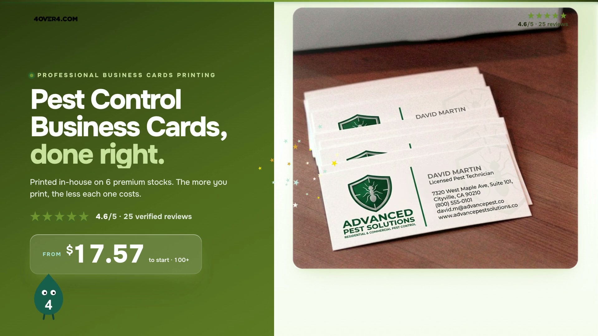 Pest Control Business Cards product video