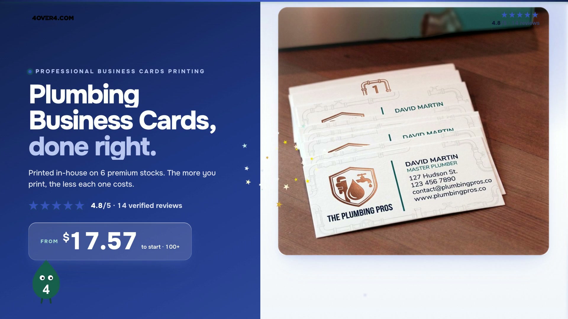 Plumbing Business Cards product video
