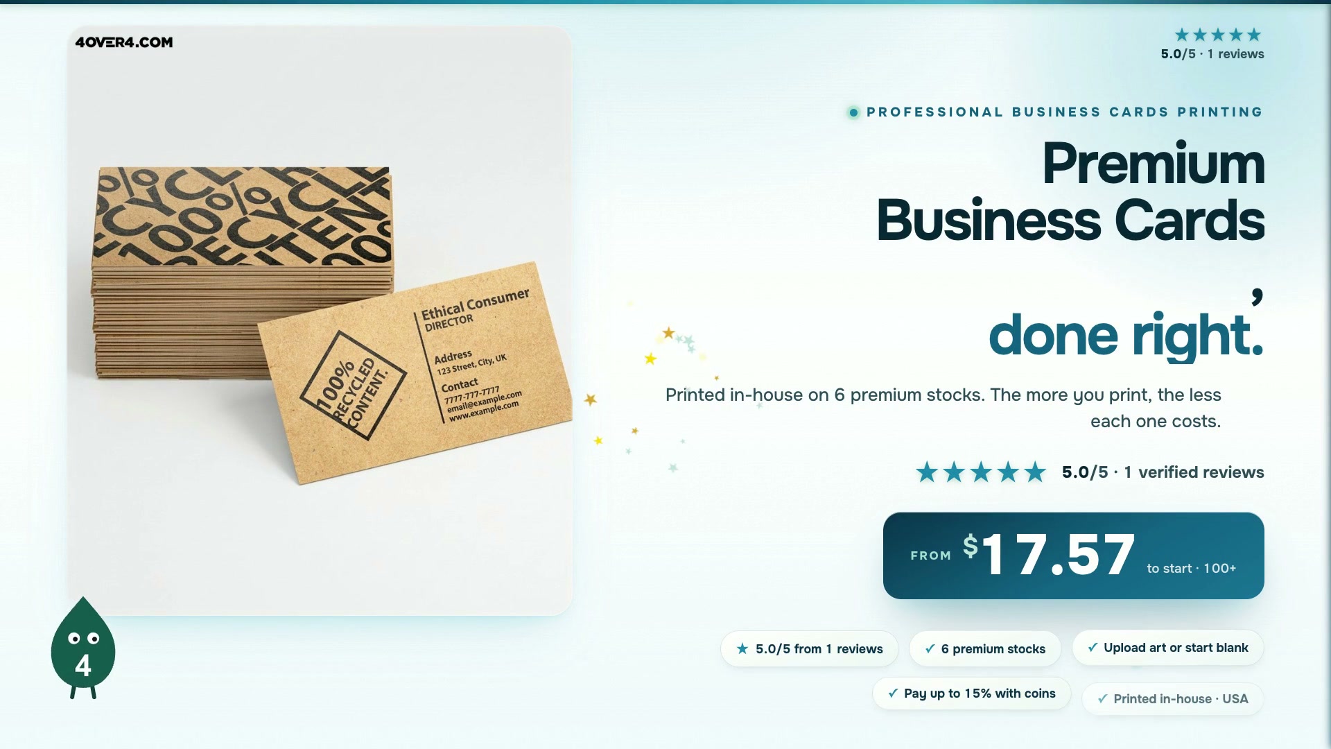Premium Business Cards product video