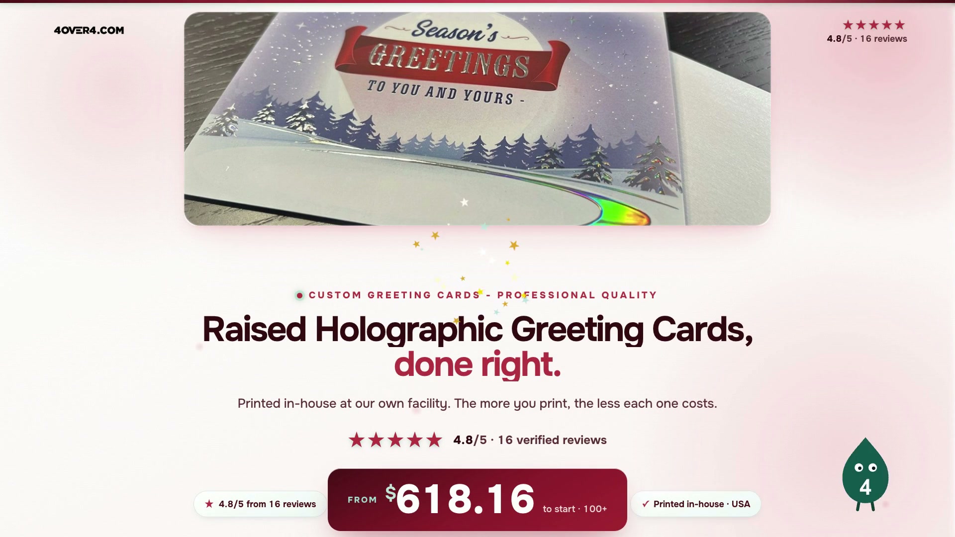 Raised Holographic Greeting Cards product video