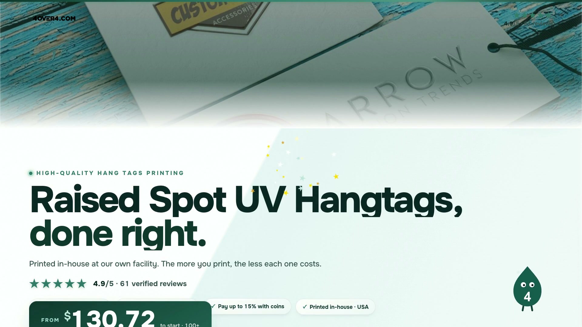 Raised Spot UV Hangtags product video