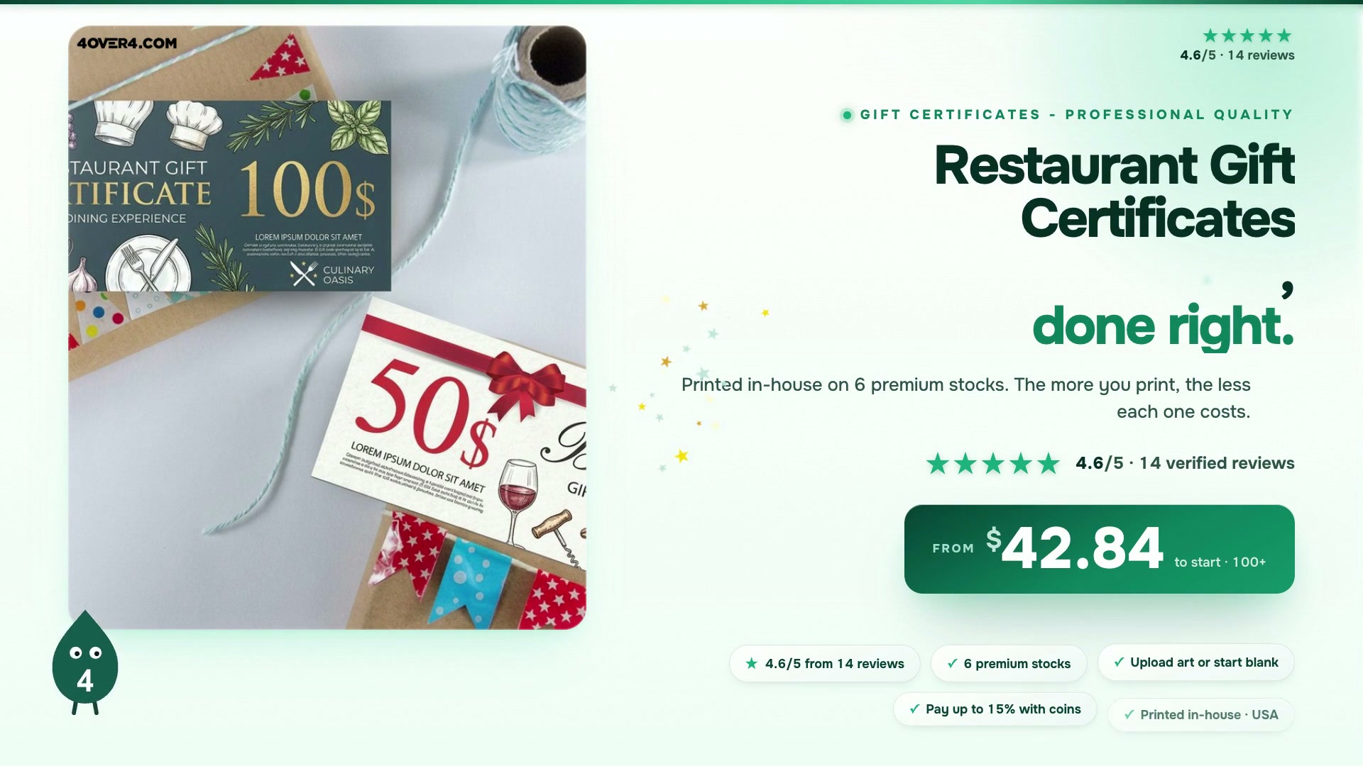 Restaurant Gift Certificates product video