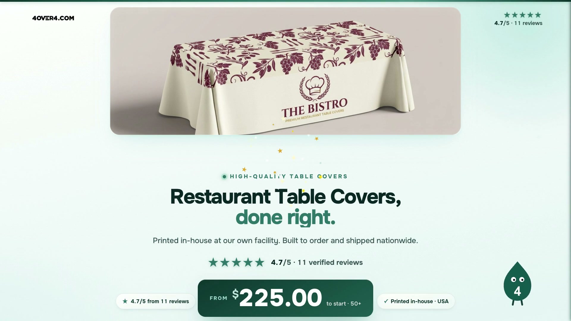 Restaurant Table Covers product video
