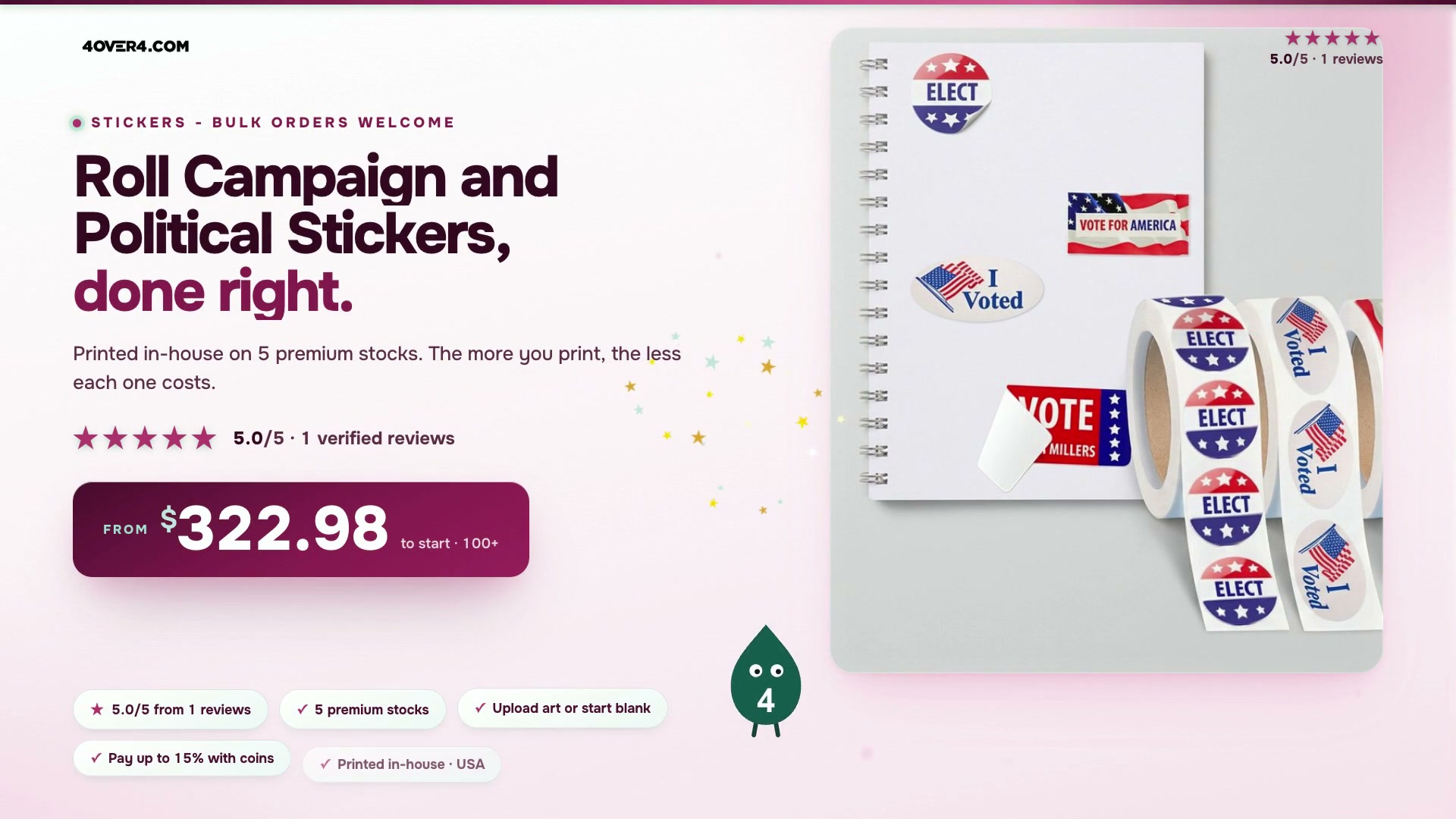 Roll Campaign and Political Stickers product video